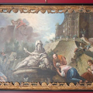 Jaques de Lajoue (entourage of), painting, oil on canvas, 18th c