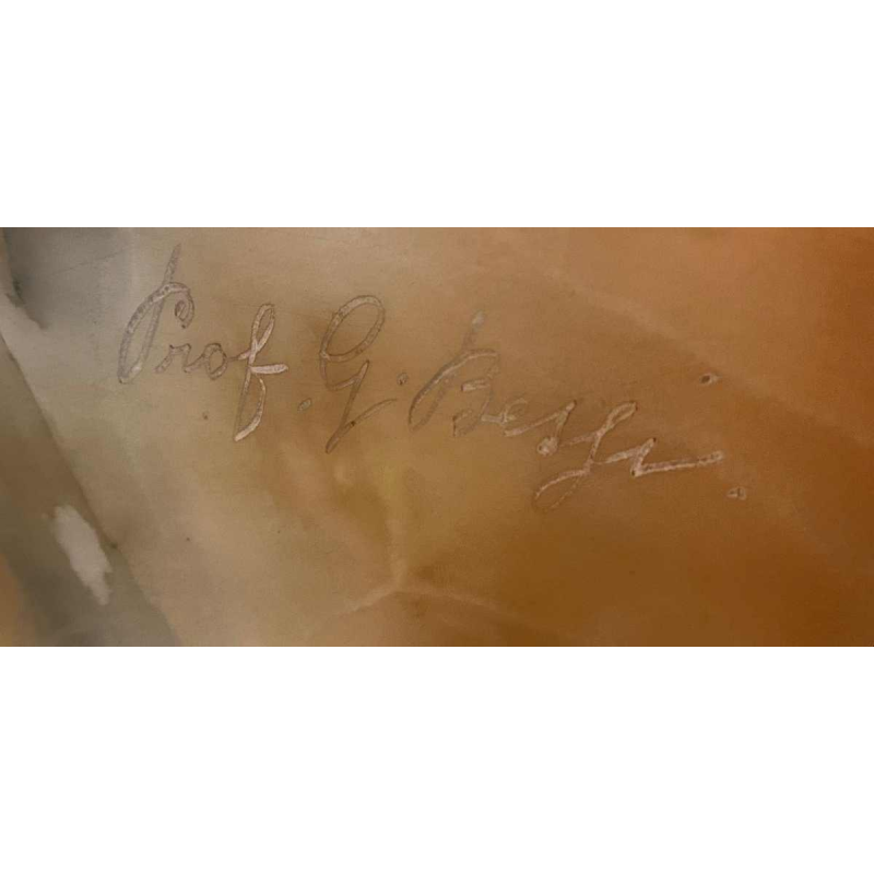 Giuseppe Bessi, marble sculpture, bust of Joan of Arc signed, late 19th century