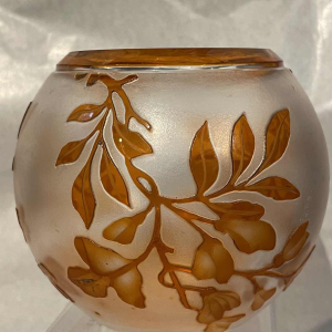 Vase boule cristal Val Saint-Lambert Léon Ledru et Camille Renard ép. 1898-1905