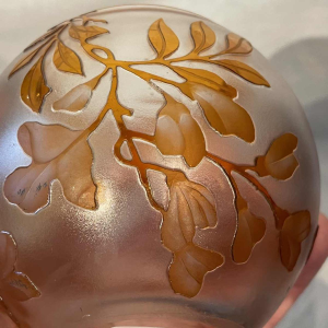 Vase boule cristal Val Saint-Lambert Léon Ledru et Camille Renard ép. 1898-1905