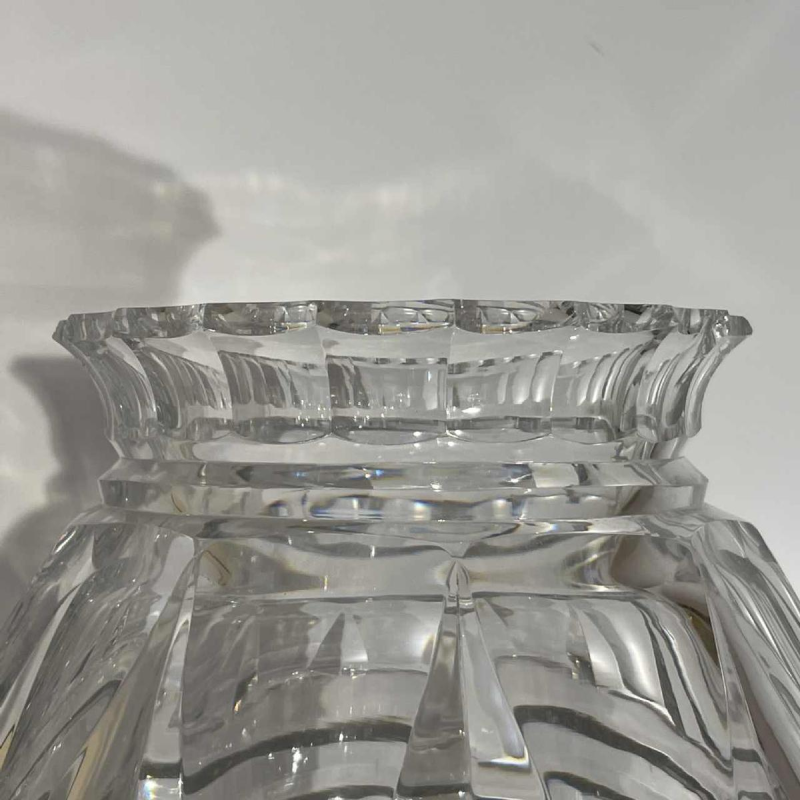 Joseph Simon for Val Saint Lambert, Art Deco vase in clear cut crystal, ca 1925