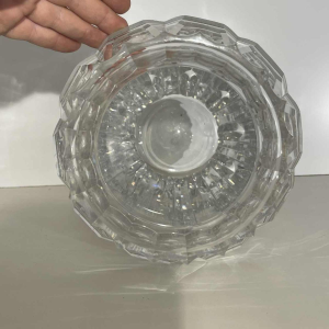 Joseph Simon pour Val Saint Lambert, vase Art Déco en cristal taillé incolore, ca 1925