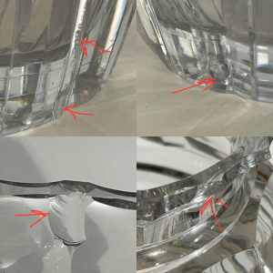 Joseph Simon pour Val Saint Lambert, vase Art Déco en cristal taillé incolore, ca 1925