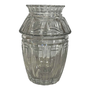 Joseph Simon pour Val Saint Lambert, vase Art Déco en cristal taillé incolore, ca 1925