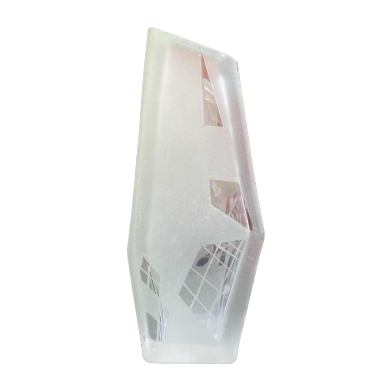 Grand vase Art Déco 1930 signé Anatole Riecke en cristal