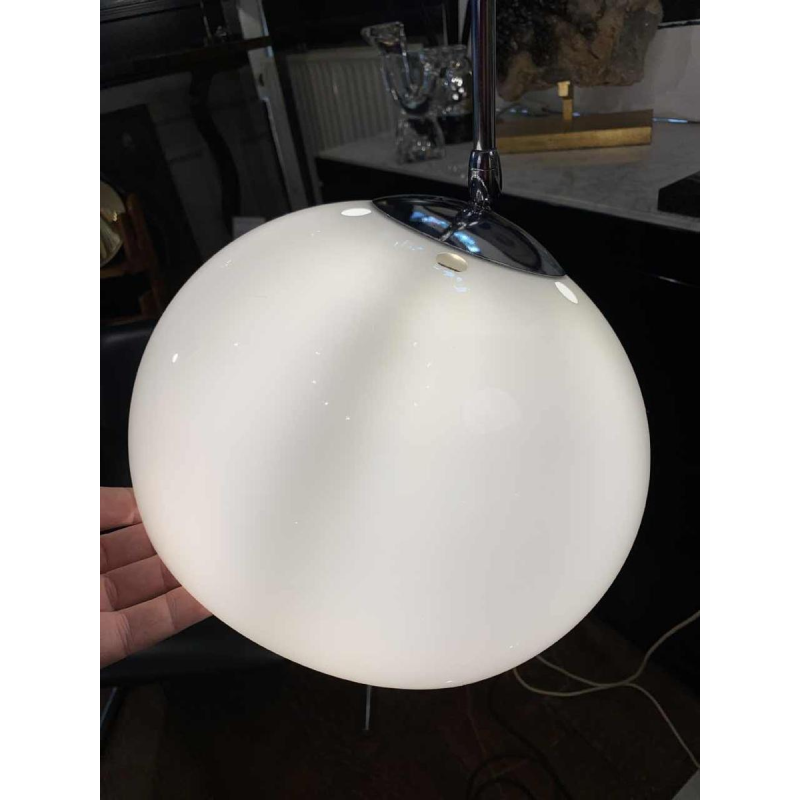 GEPO, Lampadaire Chrome / Marbre Vintage ' DOUBLE ARC ' adjustable, 1960s