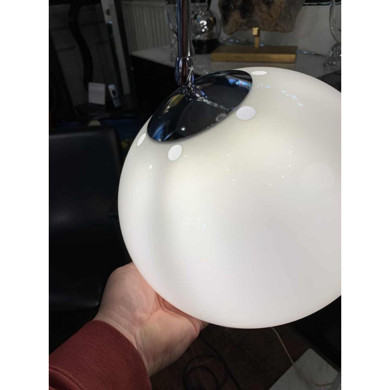 GEPO, Vintage Chrome / Marble Floor Lamp 'DOUBLE ARC' adjustable, 1960s