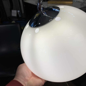 GEPO, Vintage Chroom / Marmeren Vloerlamp 'DOUBLE ARC' verstelbaar, jaren 60