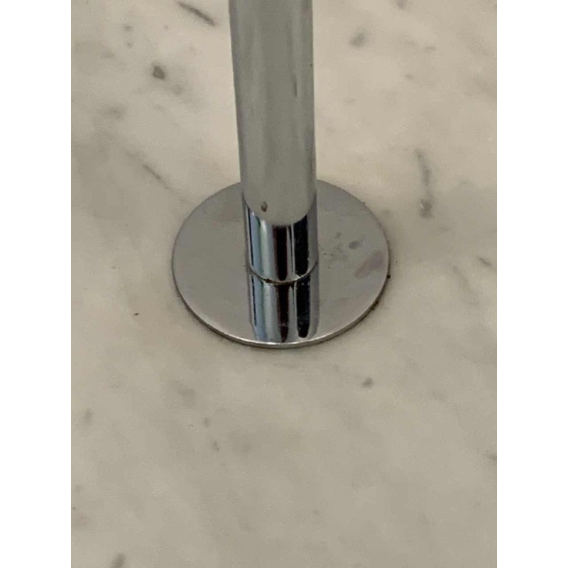 GEPO, Vintage Chrome / Marble Floor Lamp 'DOUBLE ARC' adjustable, 1960s