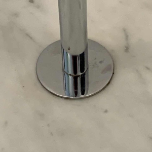 GEPO, Lampadaire Chrome / Marbre Vintage ' DOUBLE ARC ' adjustable, 1960s