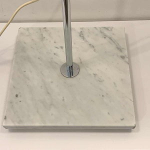 GEPO, Vintage Chroom / Marmeren Vloerlamp 'DOUBLE ARC' verstelbaar, jaren 60