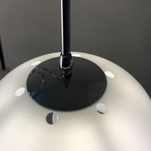 GEPO, Vintage Chrome / Marble Floor Lamp 'DOUBLE ARC' adjustable, 1960s