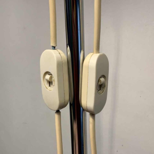 GEPO, Vintage Chroom / Marmeren Vloerlamp 'DOUBLE ARC' verstelbaar, jaren 60