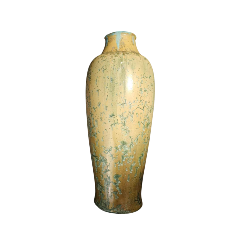 Pierrefonds, Art Deco stoneware vase with crystallisations, ca 1920/30