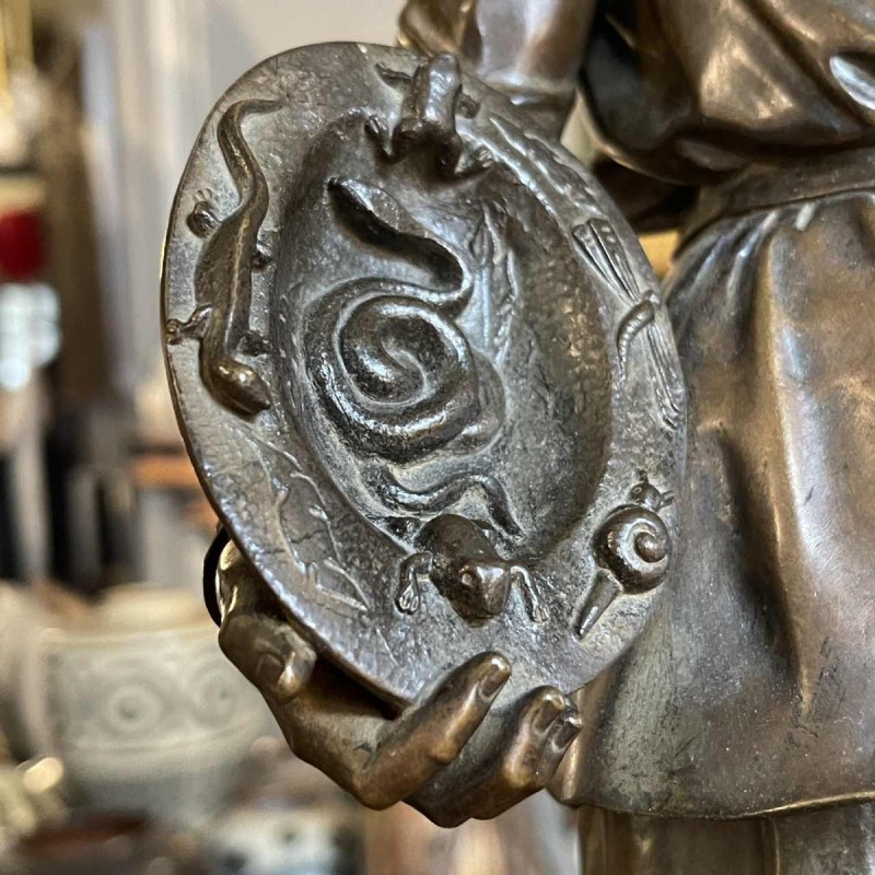 Jean-Jacques Feuchère 'De keramist Bernard Palissy' by Vittoz Bronzier, bronzen sculptuur, 1844