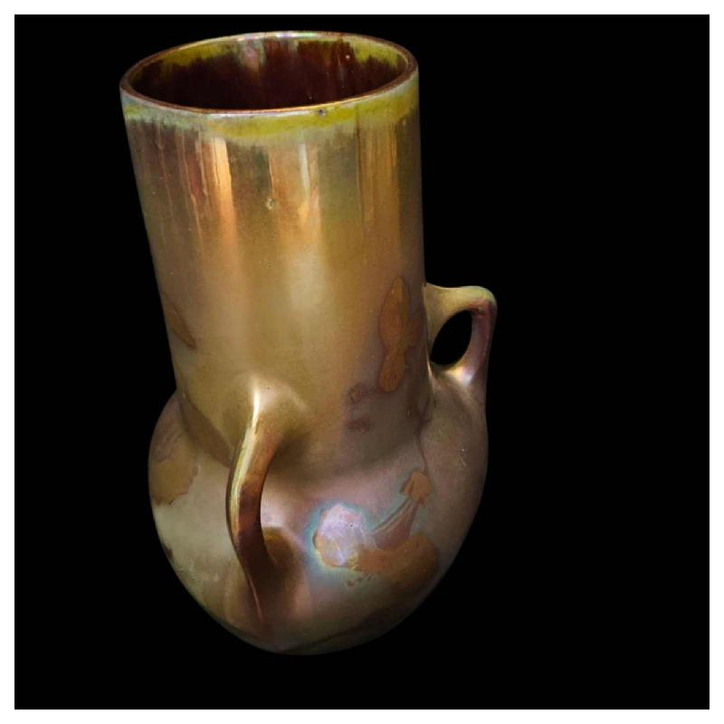 Montières, vase “courge“ Art Nouveau en céramique / grès irisé, ca 1900