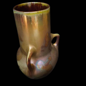 Montières, Art Nouveau iridescent stoneware / ceramic ‘courge’ vase, ca 1900