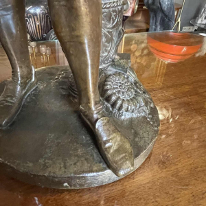 Jean-Jacques Feuchère 'De keramist Bernard Palissy' by Vittoz Bronzier, bronzen sculptuur, 1844