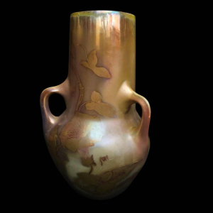 Montières, vase “courge“ Art Nouveau en céramique / grès irisé, ca 1900