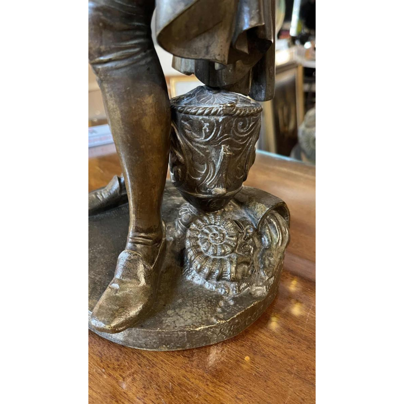 Jean-Jacques Feuchère 'De keramist Bernard Palissy' by Vittoz Bronzier, bronzen sculptuur, 1844