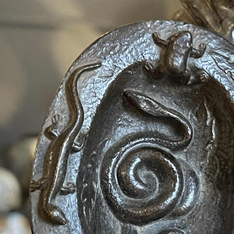 Jean-Jacques Feuchère 'Bernard Palissy ceramist' by Vittoz Bronzier, bronze sculpture, 1844