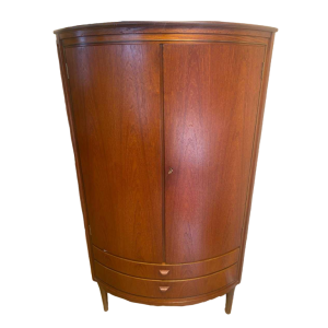 Scandinavian teak corner cabinet by Agnes Christoffersen