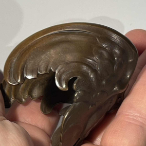 Art Nouveau “Owl with outstretched wings” bracelet, bronze with copper patina, late 19th century