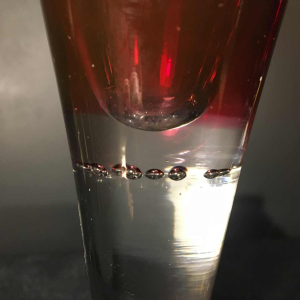 VAL SAINT LAMBERT, Paire de Verres de mariage rouges, 19ème siècle