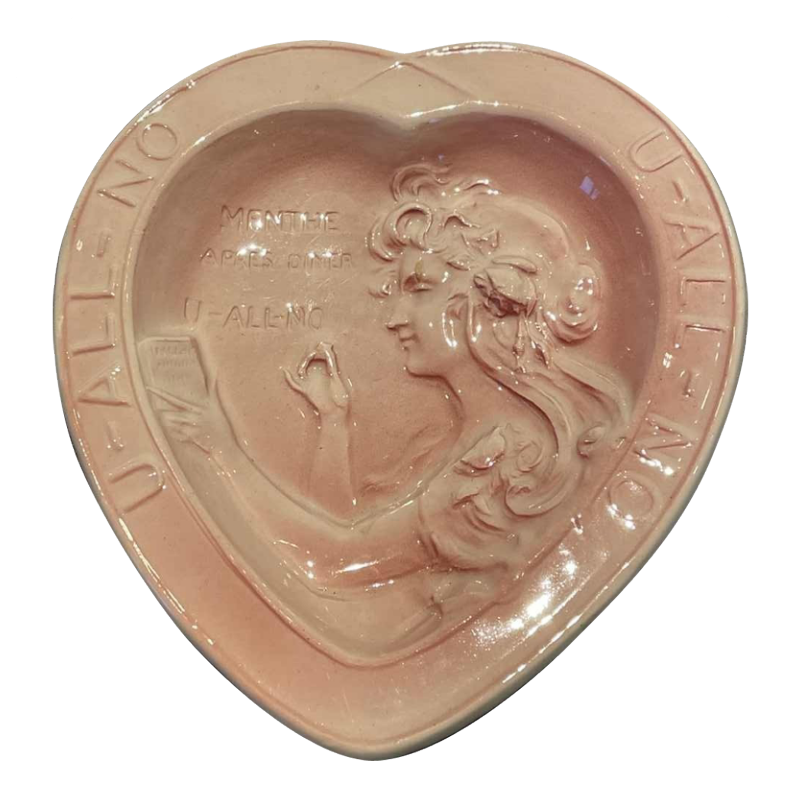 U-ALL-NO advertising ceramic art nouveau « G D Paris France » mint after dinner