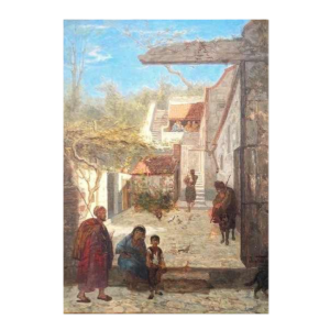 Julius Joseph Gaspard Starck, tableau orientaliste animé, XIXe s