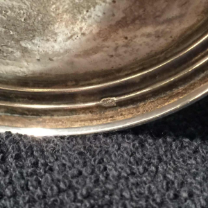 Vonèche ou Zoude, paire de drageoirs en cristal, pieds argent massif, vers 1850