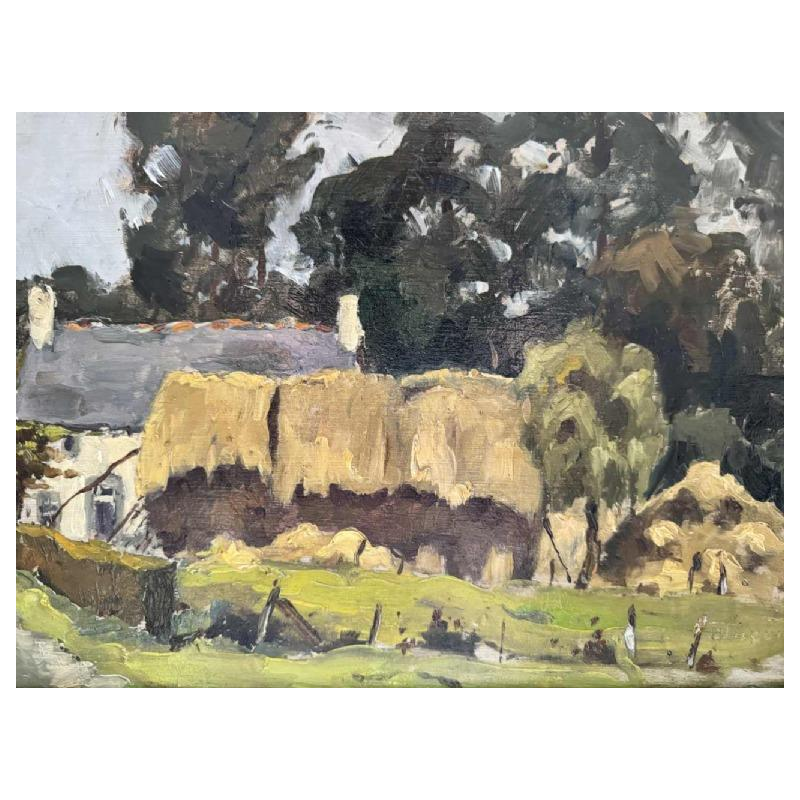 Adolphe Dupont (1898-1982): « Ferme mosane » peinture