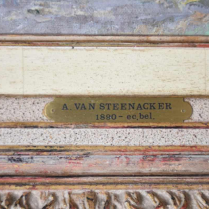 Auguste VAN STEENACKER (1890-1965) - Country house in autumn - oil painting on panel