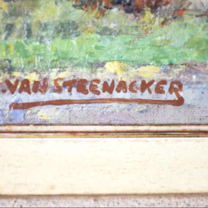 Auguste VAN STEENACKER (1890-1965) - Country house in autumn - oil painting on panel