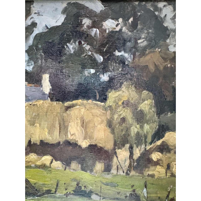 Adolphe Dupont (1898-1982): « Mosane boerderij » painting