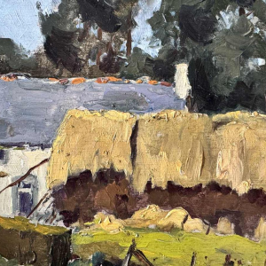 Adolphe Dupont (1898-1982): « Mosane boerderij » painting