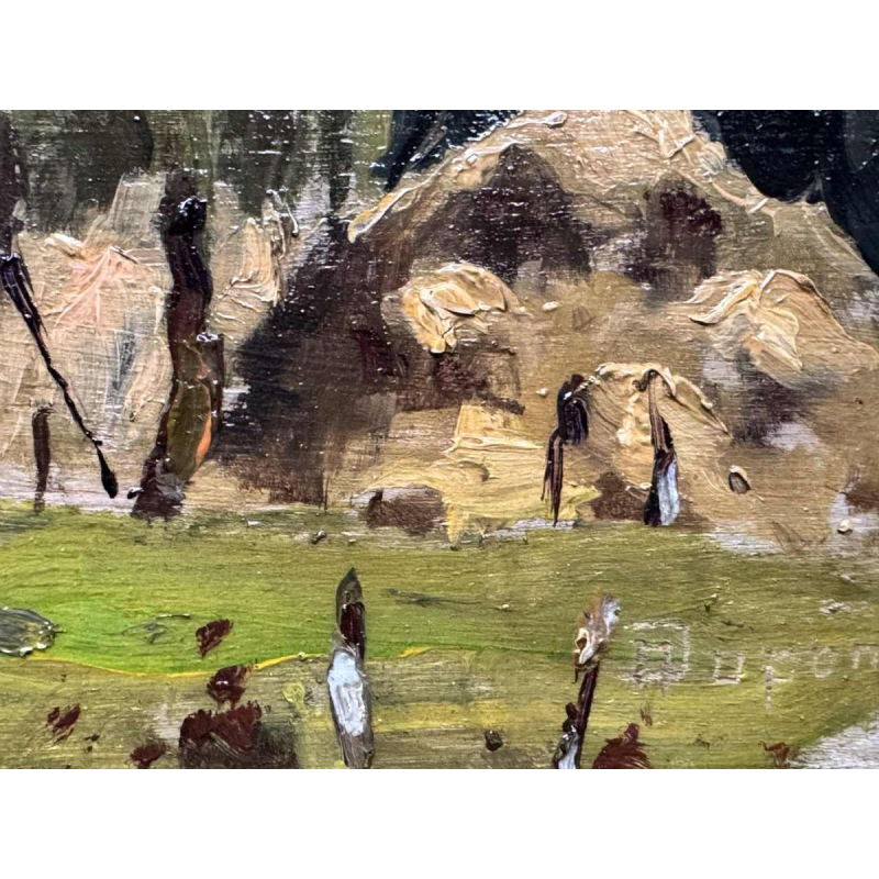 Adolphe Dupont (1898-1982): « Mosane boerderij » painting