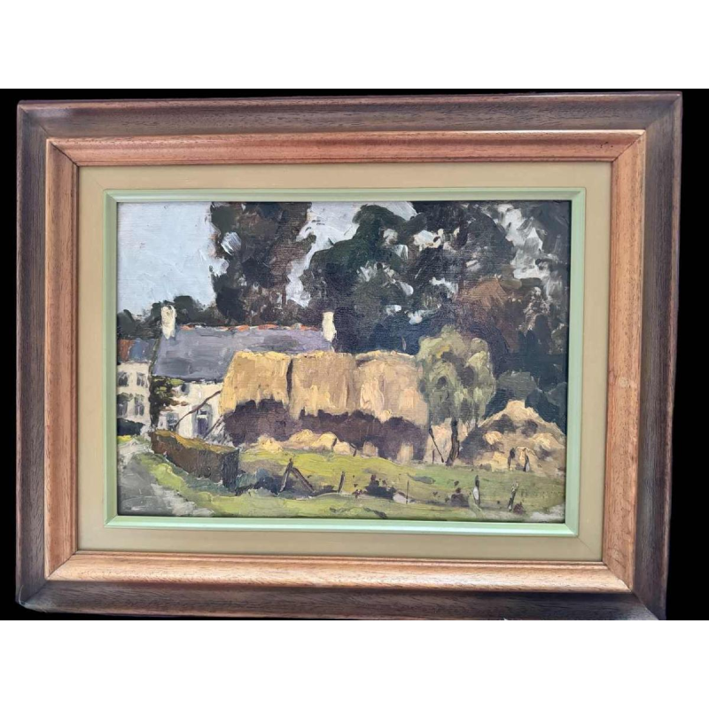 Adolphe Dupont (1898-1982): « Mosane boerderij » painting