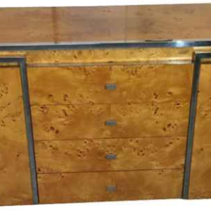 Jean-Claude Mahey 'Signature' pour Roche Bobois, 3 vitrines schappen bibliotheken, burl walnoot en wessing, 1970s