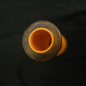 Delatte Nancy, vase Art Nouveau, verre dégagé à l'acide, décor floral orangé, début XXe s