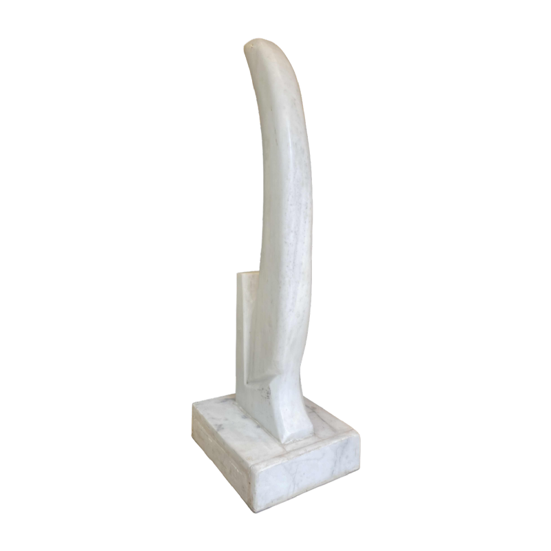 François Pochon, sculpture en marbre blanc, ca 1980