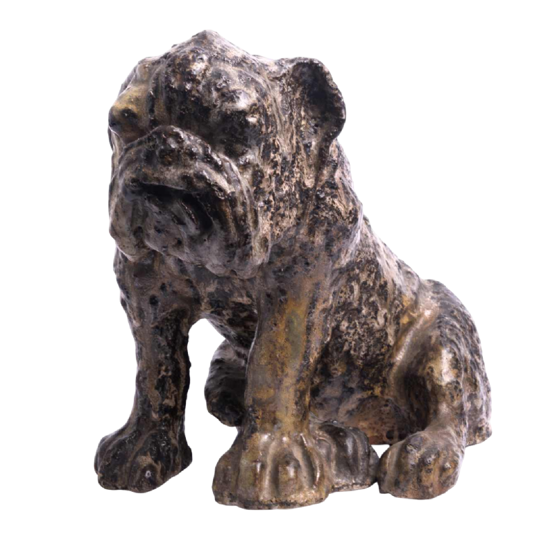 Arthur Craco “Bouledogue” dierensculptuur in geglazuurd steengoed, ca 1930