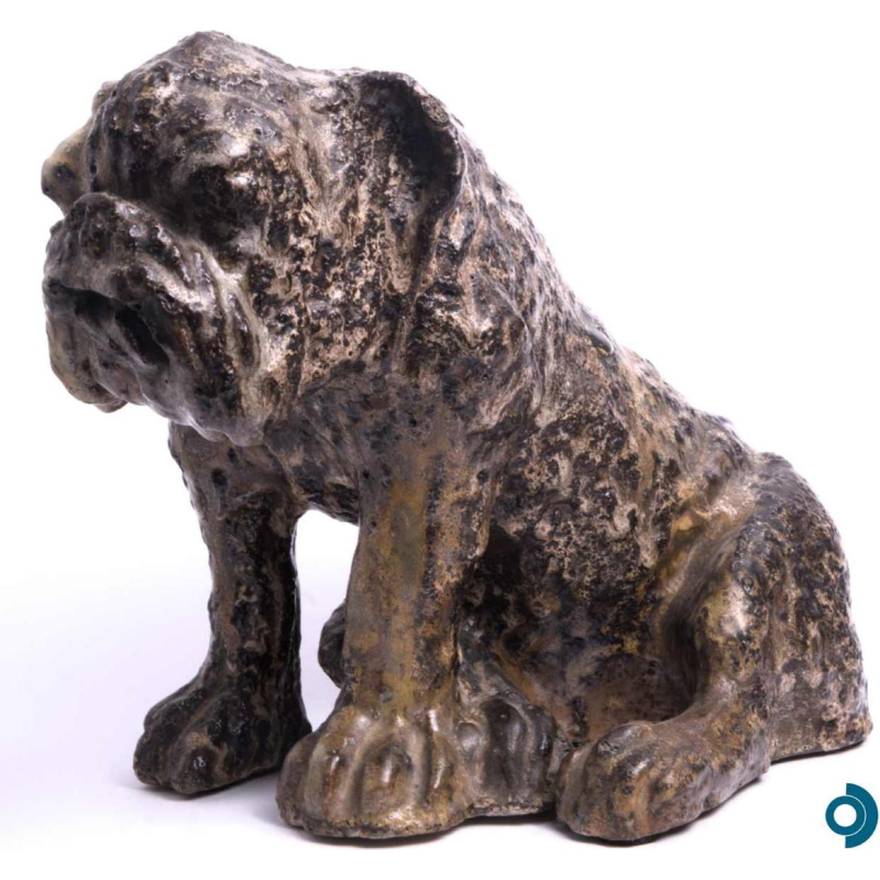 Arthur Craco “Bouledogue“ sculpture animalière en grès émaillé, ca 1930
