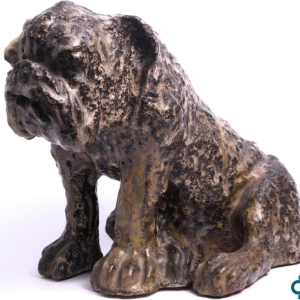 Arthur Craco ‘Bulldog’ animal sculpture in glazed stoneware, ca 1930