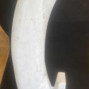 François Pochon, sculpture en marbre blanc, ca 1980