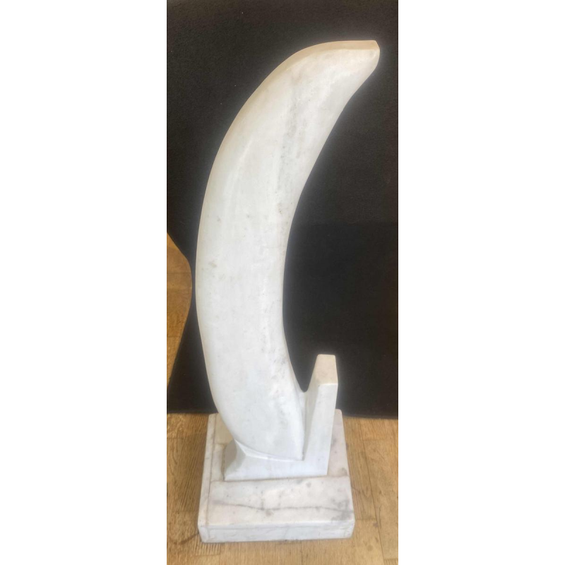François Pochon, sculpture en marbre blanc, ca 1980