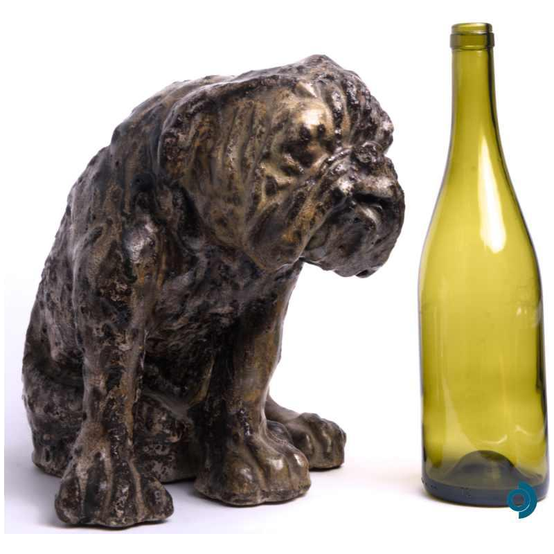 Arthur Craco ‘Bulldog’ animal sculpture in glazed stoneware, ca 1930