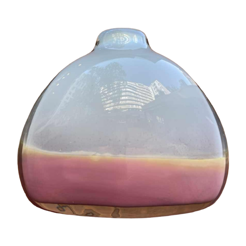 Vase En Verre Signé Samuel Herman De Rosenthal Studio Line 1960 s