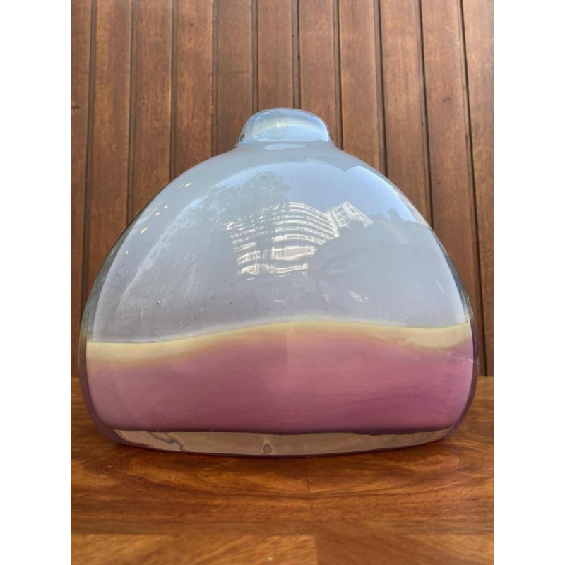 Vase En Verre Signé Samuel Herman De Rosenthal Studio Line 1960 s