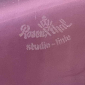 Glazen vaas gesigneerd Samuel Herman uit Rosenthal Studio Line jaren 60